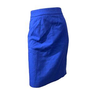 Chadwicks Vintage Blue Wool Blend Mini Pencil Skirt Sz 8 (Medium) Womens Pencil